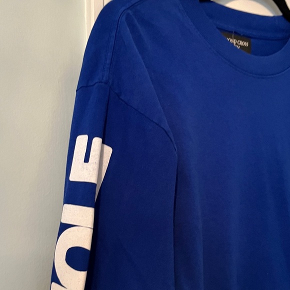 Free People x Diamond Cross Ranch Trailblazer Long Sleeve Blue T-Shirt Sz M NWT - Picture 7 of 13